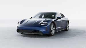 Exterior view of Taycan 4 Cross Turismo showing the front and left side of the car