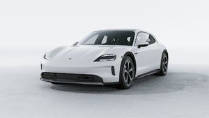 Exterior view of Taycan 4 Cross Turismo showing the front and left side of the car