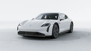 Exterior view of Taycan Turbo Cross Turismo showing the front and left side of the car