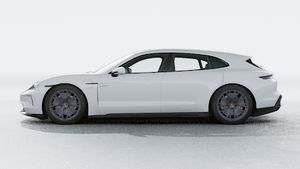 Exterior view of Taycan GTS Sport Turismo showing the left side of the car