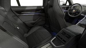 Interior view showing the back seats of Panamera
