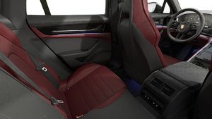 Interior view showing the back seats of Panamera