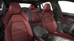 Interior view showing the front seats of Panamera