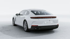 Exterior view of Panamera 4 showing the back and left side of the car