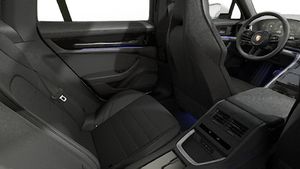 Interior view showing the back seats of Panamera 4 E-Hybrid