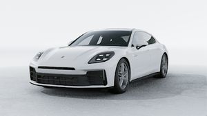 Exterior view of Panamera 4 E-Hybrid showing the front and left side of the car