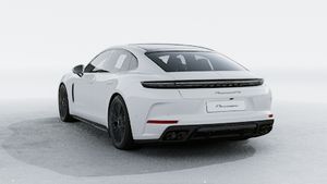 Exterior view of Panamera GTS showing the back and left side of the car