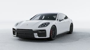 Exterior view of Panamera GTS showing the front and left side of the car