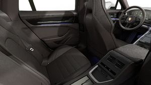 Interior view showing the back seats of Panamera 4S E-Hybrid