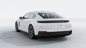 Exterior view of Panamera 4S E-Hybrid showing the back and left side of the car
