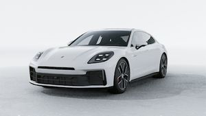 Exterior view of Panamera 4S E-Hybrid showing the front and left side of the car