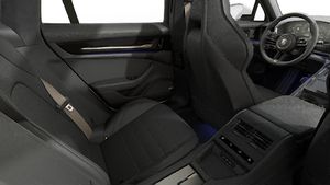 Interior view showing the back seats of Panamera Turbo E-Hybrid