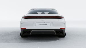 Exterior view of Panamera Turbo E-Hybrid showing the rear of the car