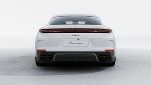 Exterior view of Panamera Turbo S E-Hybrid showing the rear of the car