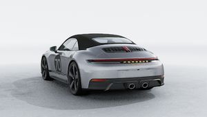 Exterior view of 911 Spirit 70 showing the back and left side of the car