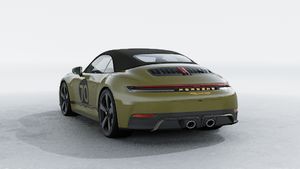 Exterior view of 911 Spirit 70 showing the back and left side of the car