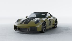 Exterior view of 911 Spirit 70 showing the front and left side of the car